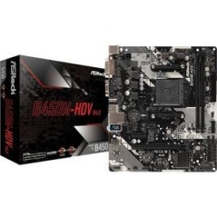 ASRock B450M-HDV R4.0 Micro-ATX AM4 Motherboard - Powerful Performance & Reliable Stability for Your PC Upgrade!